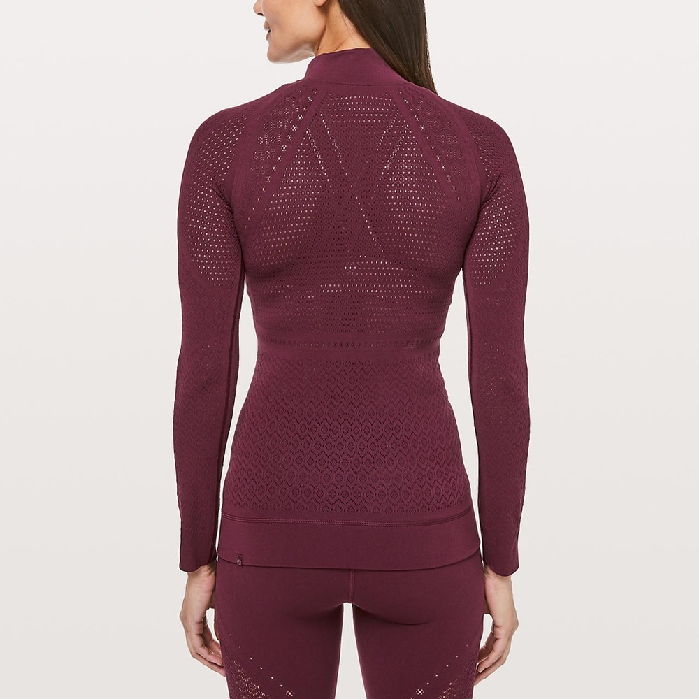 Lululemon Reveal 1/2 Zip Mindful Motion Ruby - Picture 3 of 7